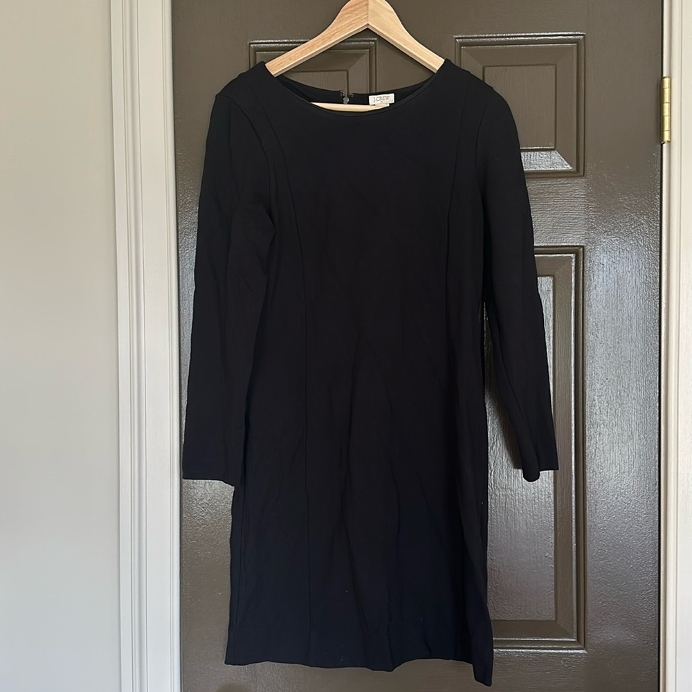 J. Crew Factory Black Shift Dress Sz S
